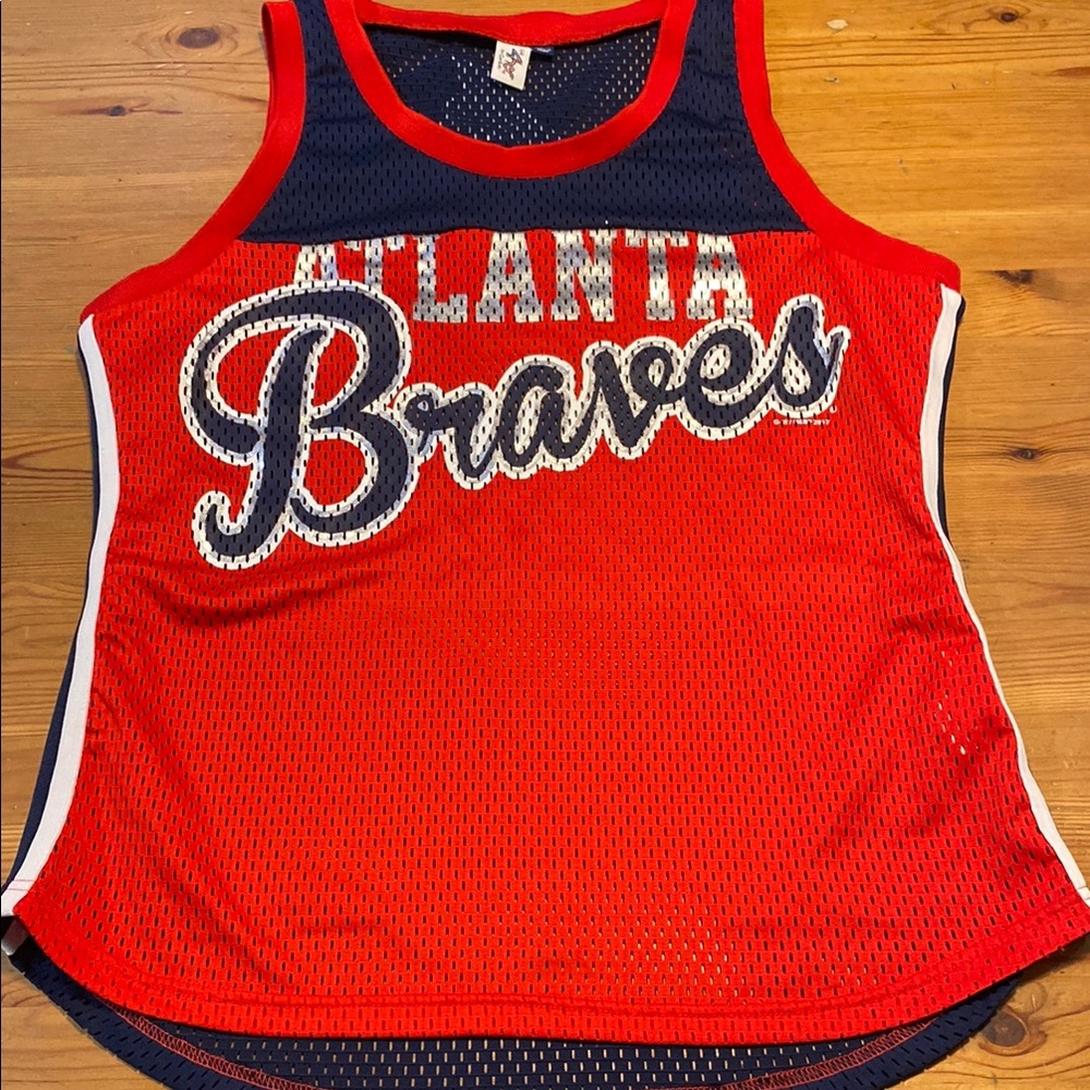 Atlanta Braves Red and Blue Mesh Tank Top